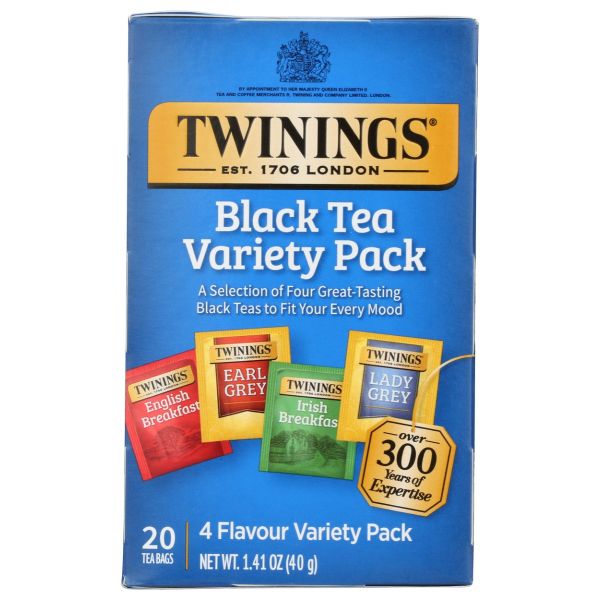 TWINING TEA: Black Tea Variety Pack 20 Tea Bags, 1.41 oz