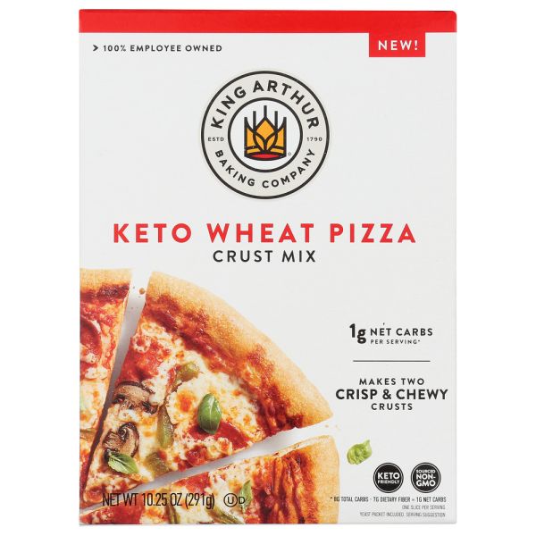 KING ARTHUR: Keto Wheat Pizza Crust Mix, 10.25 oz