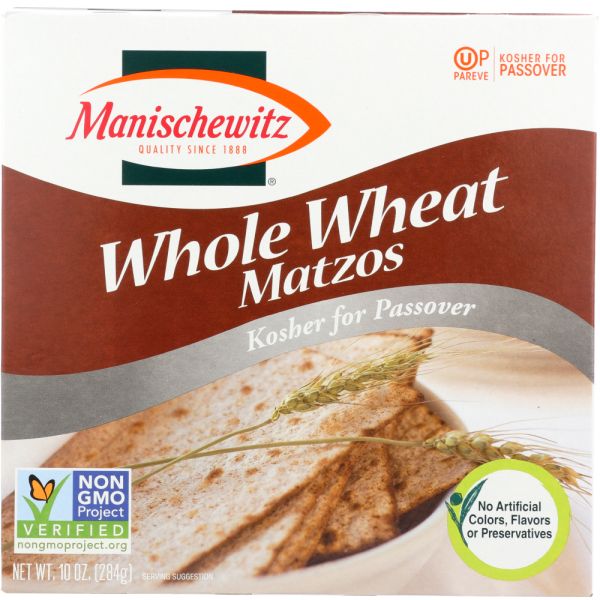 MANISCHEWITZ: Whole Wheat Matzos, 10 oz