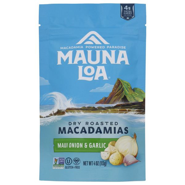 MAUNA LOA: Macadamia Maui Onion Garlic, 4 oz