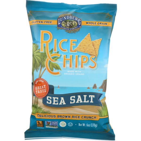 LUNBERG: Rice Chips Sea Salt, 6 oz