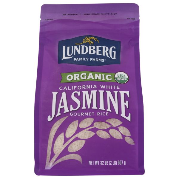 LUNDBERG: Organic White Jasmine Rice, 2 lb