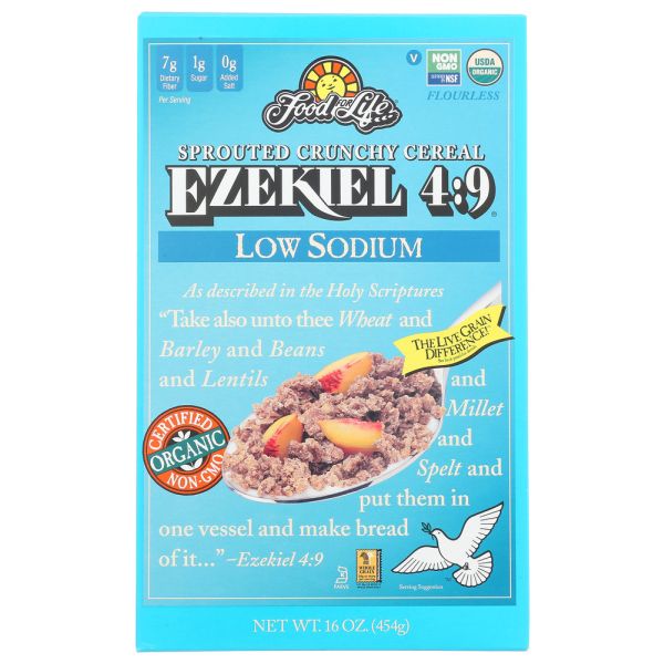 FOOD FOR LIFE: Ezekiel 4:9 Sprouted Low Sodium Crunchy Cereal, 16 oz