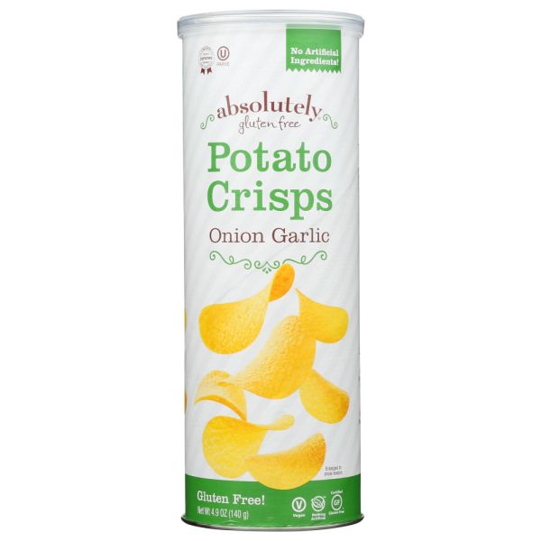 ABSOLUTELY GLUTEN FREE: Onion Garlic Potato Crisps, 4.9 oz