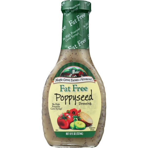 MAPLE GROVE: Fat Free Poppyseed Dressing, 8 oz