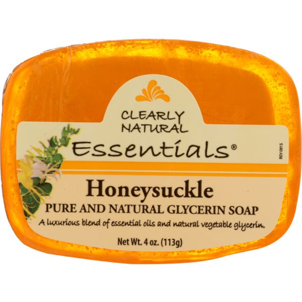 CLEARLY NATURAL: Honeysuckle Pure And Natural Glycerine Soap, 4 oz