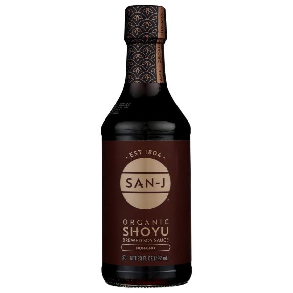 SAN J: Organic Shoyu Brewed Soy Sauce, 20 oz