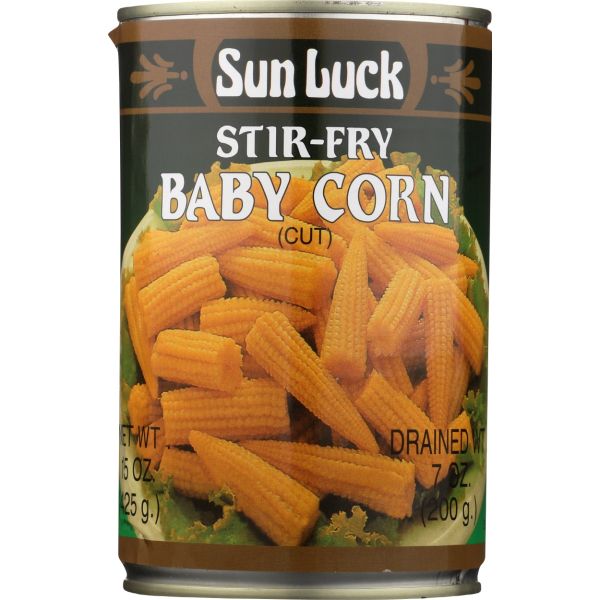SUN LUCK: Stir Fry Baby Corn, 15 oz