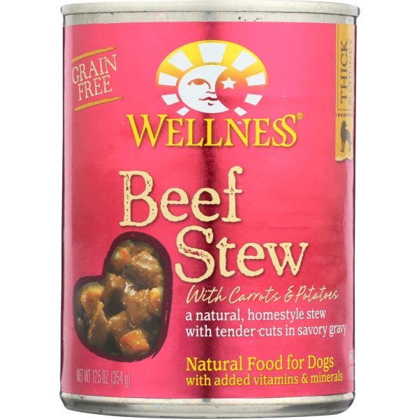 WELLNESS: Beef Stew with Carrots & Potatoes Canned Dog Food, 12.5 oz