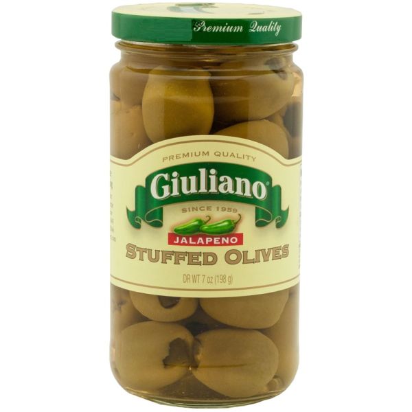 GIULIANO: Jalapeno Stuffed Olives, 7 oz