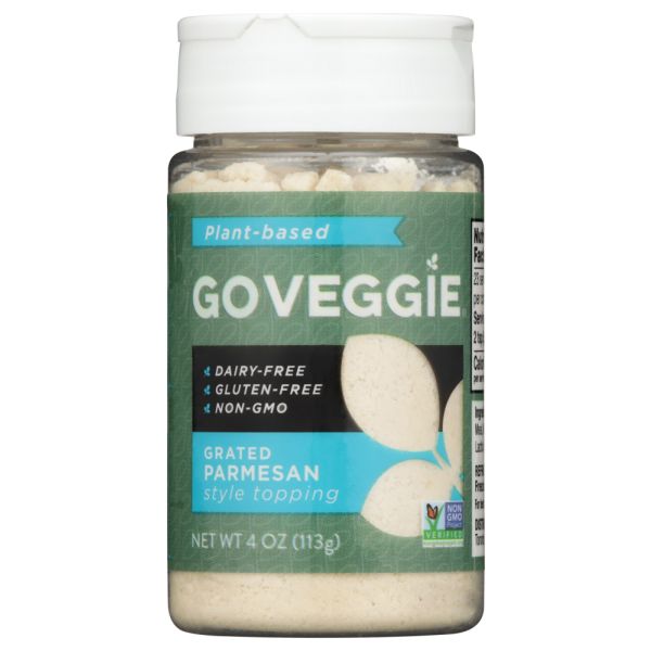 GO VEGGIE: Vegan Grated Parmesan Style Topping, 4 oz