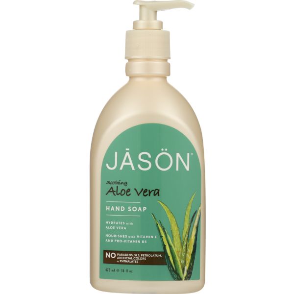 JASON: Hand Soap Soothing Aloe Vera, 16 oz