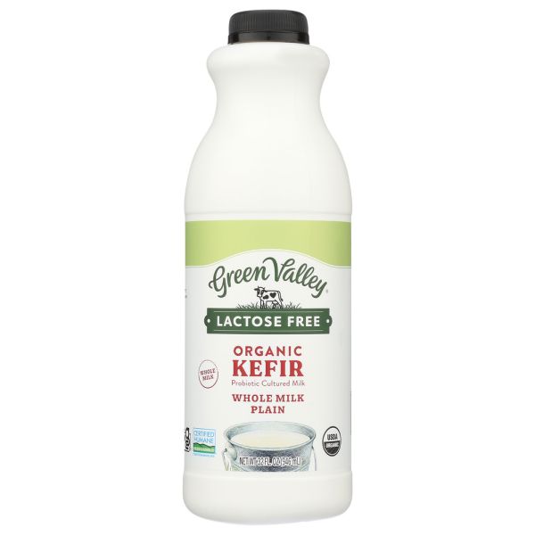 GREEN VALLEY CREAMERY: Organic Plain Whole Milk Kefir, 32 oz