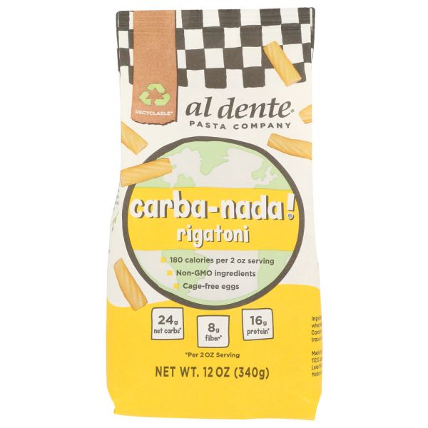 AL DENTE: Carba Nada Rigatoni, 12 oz