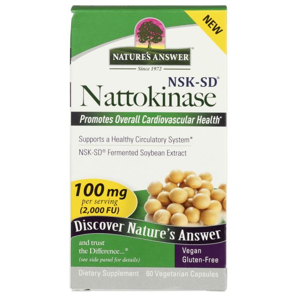 NATURE'S ANSWER: Nattokinese 100mg 2000fu, 60 cp