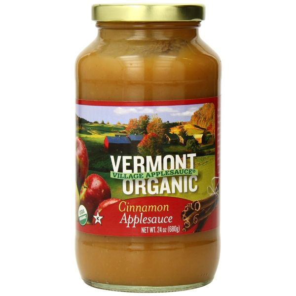 VERMONT VILLAGE CANNERY: Organic Apple Sauce with Cinnamon, 24 oz