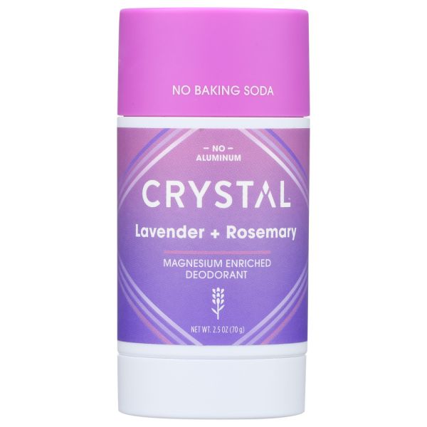 CRYSTAL BODY DEODORANT: Magnesium Enriched Deodorant Lavender Plus Rosemary, 2.5 oz