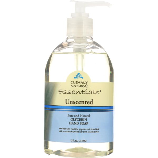 CLEARLY NATURAL: Unscented Glycerine Hand Soap Liquid, 12 oz