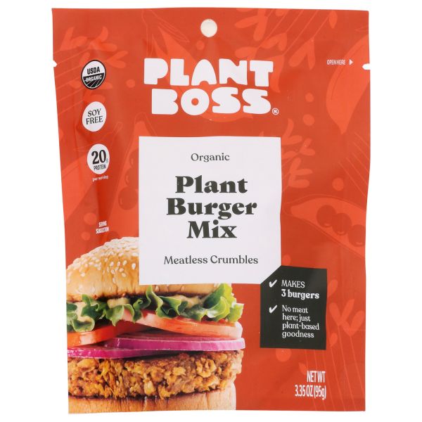 PLANT BOSS: Plant Burger Mix, 3.35 OZ