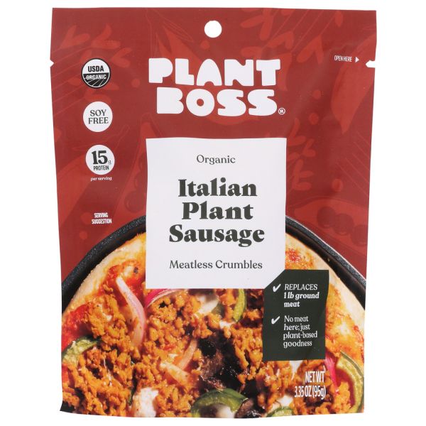 PLANT BOSS: Italian Plant Sausage, 3.35 oz