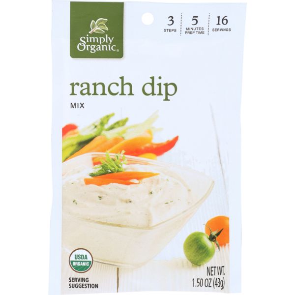 SIMPLY ORGANIC: Ranch Dip Mix, 1.5 Oz