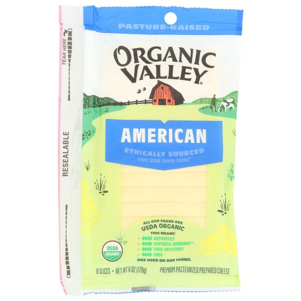 ORGANIC VALLEY: Organic White American Cheese, 6 oz