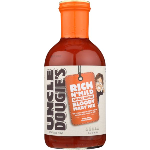 UNCLE DOUGIE: Rich 'N' Mild Small Batch Bloody Mary Mix, 32 fo