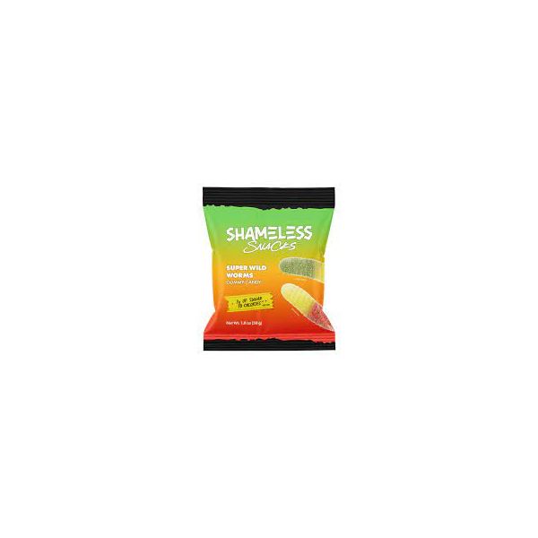 SHAMELESS SNACKS: Gummy Super Wild Worms, 1.8 oz