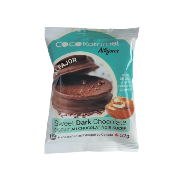 COCO KARAMEL: Alfajores Dark Choc, 52 gm