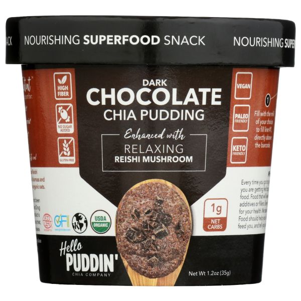 HELLO PUDDIN: Pudding Chia Dk Ch Reishi, 1.2 oz