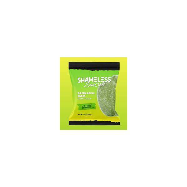 SHAMELESS SNACKS: Gummy Green Apple, 1.8 oz