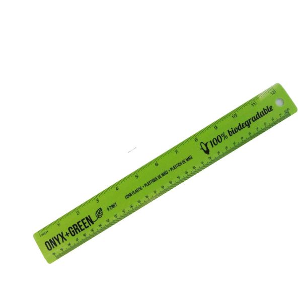 ONYX & GREEN: Ruler 12In Plastic Corn, 1 pc