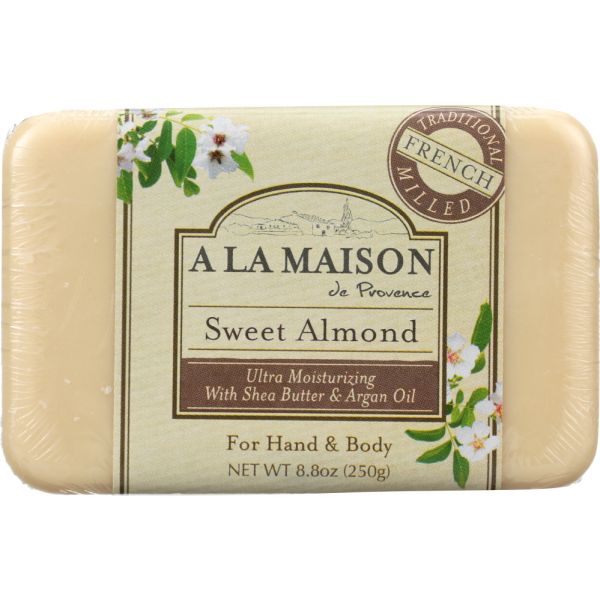 A LA MAISON DE PROVENCE: Sweet Almond Bar Soap, 8.8 oz