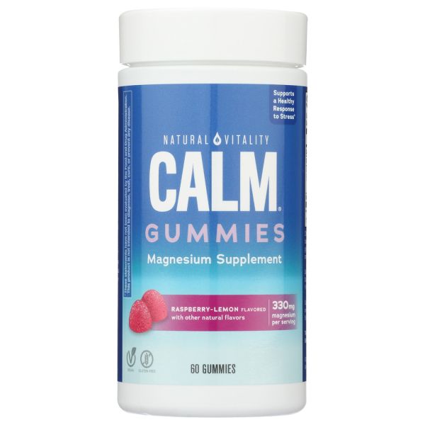 NATURAL VITALITY: Calm Gummy Raspbry Lmn, 60 PC