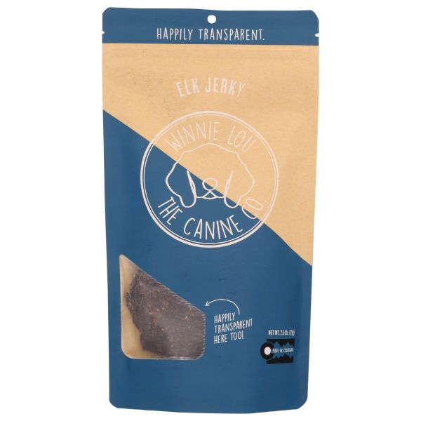 WINNI LOU- THE CANINE CO: Jerky Elk, 2.5 OZ