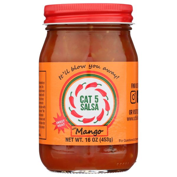 CAT 5 SALSA: Salsa Mango. 16 oz