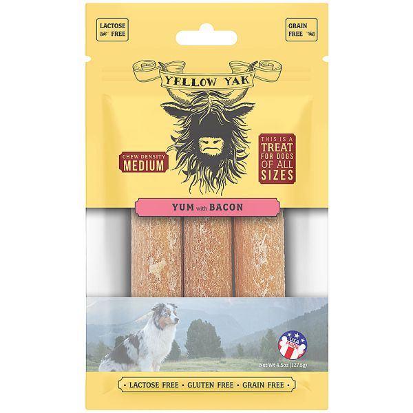 YELLOW YAK: Dog Chew Bacon, 4.5 oz