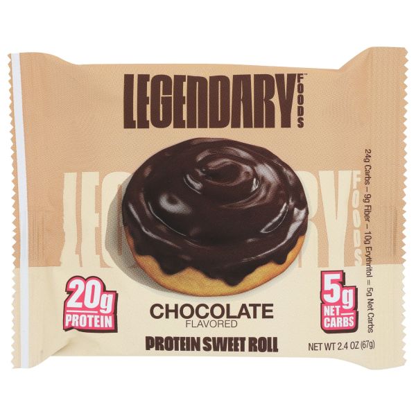 LEGENDARY FOODS: Protein Sweet Rolls Choc, 2.4 oz