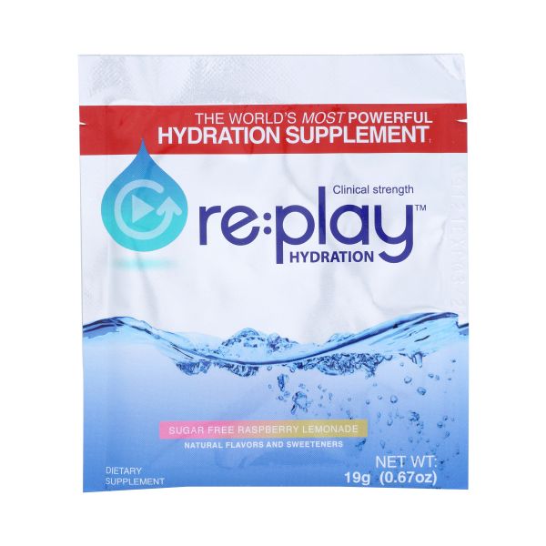 HYDRATION HEALTH PRODUCTS: Replay Rasp Lemonade Pkt, 19 gm