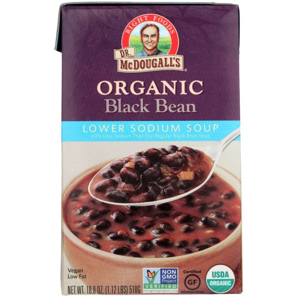 DR MCDOUGALLS: Soup Blk Bean Ls, 18 oz