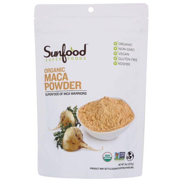 SUNFOOD SUPERFOODS: Maca Powder, 8 OZ