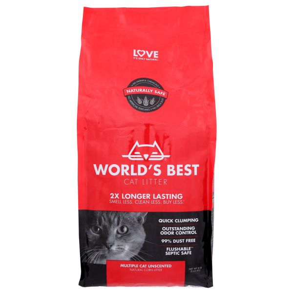 WORLDS BEST CAT LITTER: Multiple Cat Unscented, 8 lb