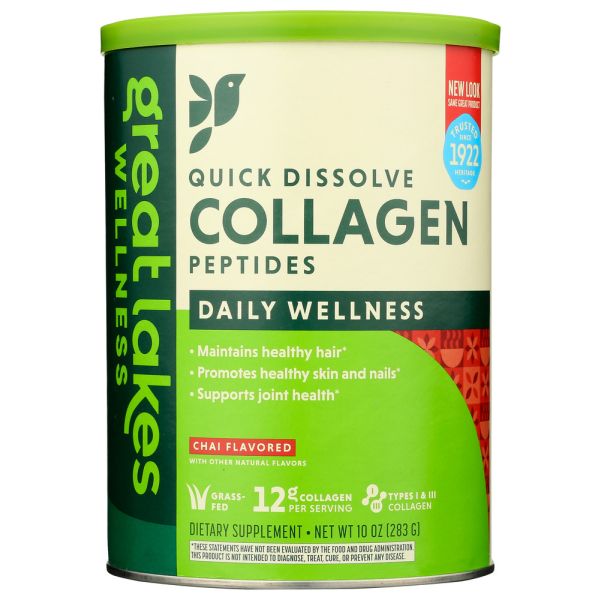 GREAT LAKES WELLNESS: Collagen Daily Wellness Chai, 10 oz