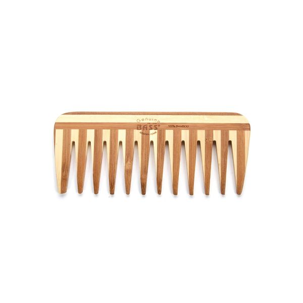 BASS BRUSHES: Comb Bamboo Striped Dark, 1 ea