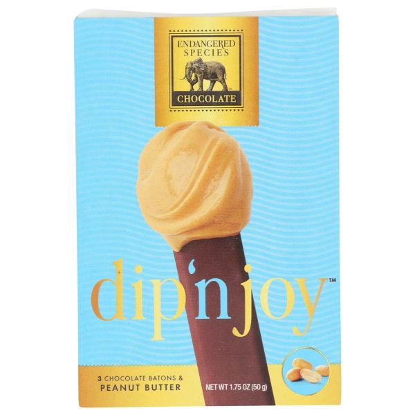 ENDANGERED SPECIES: Dip N Joy Dark Chocolate Batons And Peanut Butter, 1.75 oz