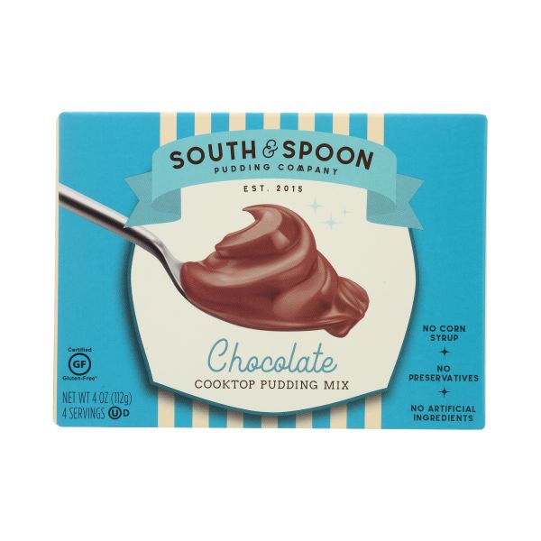 SOUTH AND SPOON: Pudding Mix Chocolate, 4 OZ