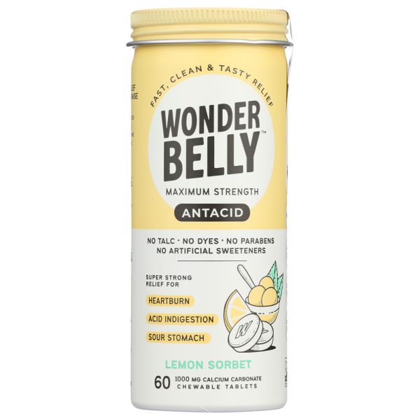 WONDERBELLY: Antacid Lemon Chew, 60 TB