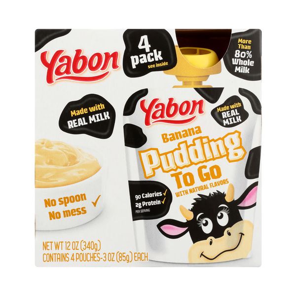 YABON: Pudding Banana To Go, 12 OZ