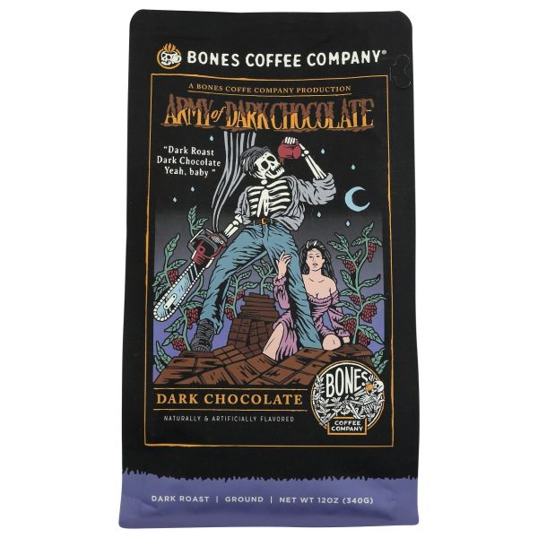 BONES COFFEE COMPANY: Coffee Grnd Army Dk Choc, 12 oz