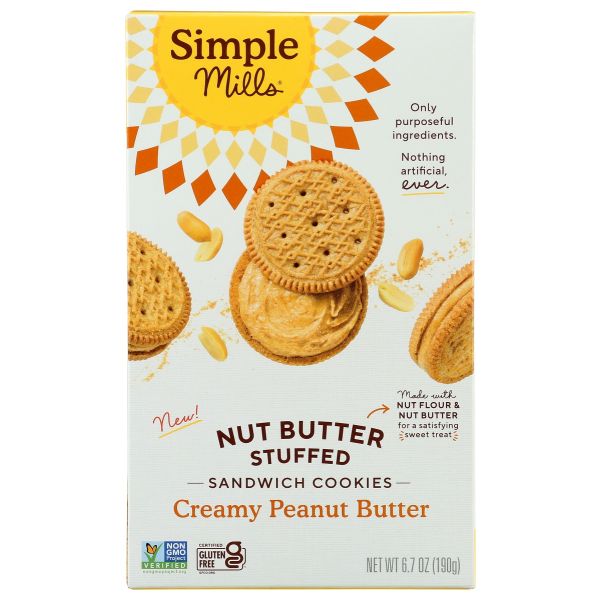 SIMPLE MILLS: Cookies Sandwich Pnt Btr, 6.7 oz